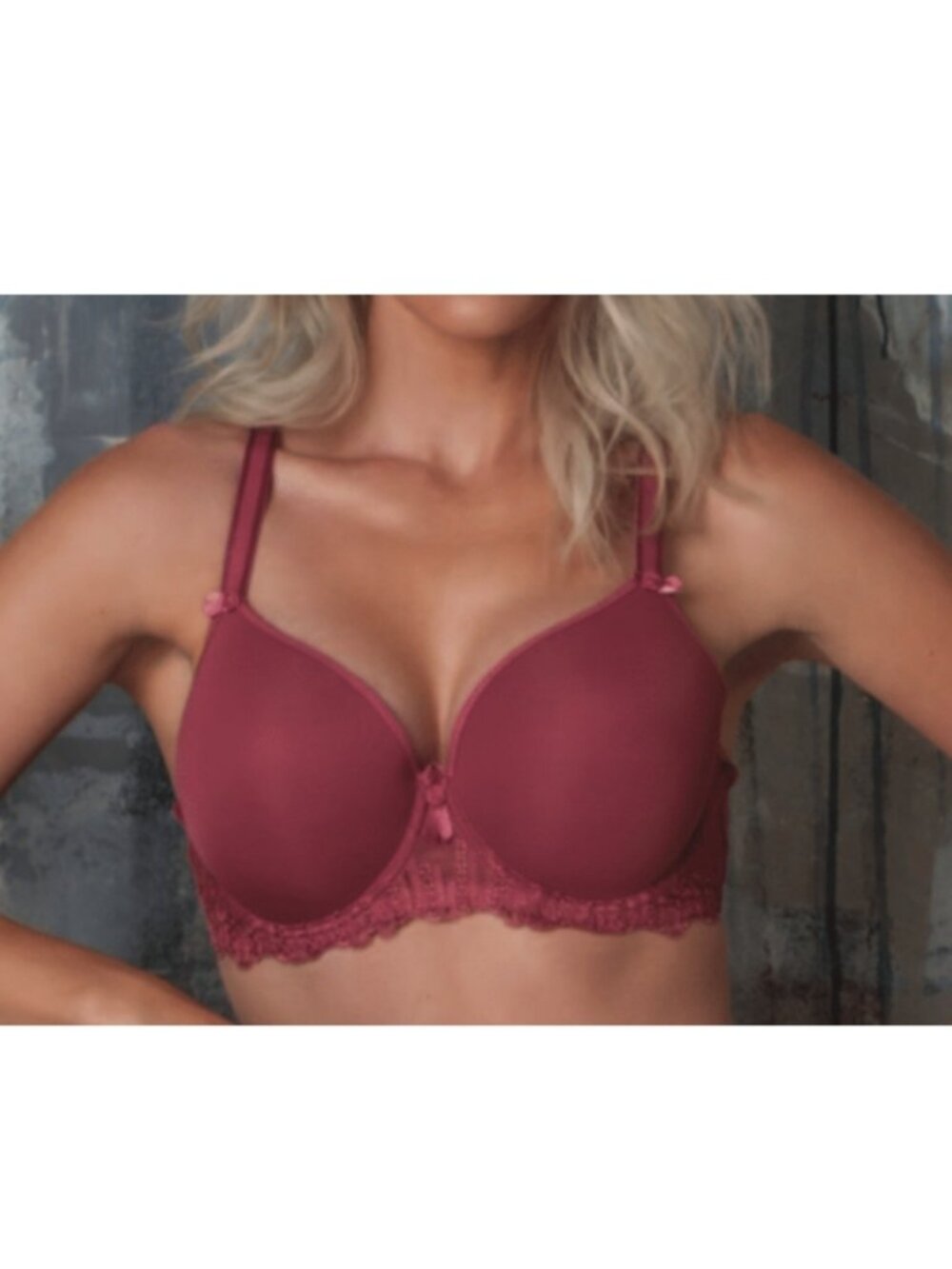 Fit Fully Yours Full Coverage Elise Underwire Bra Pink Lace Lingerie 34G - Picture 4 of 11